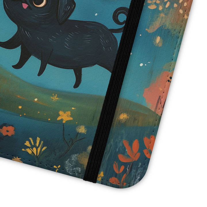 Pugs by Moonlight Flip Phone Cases