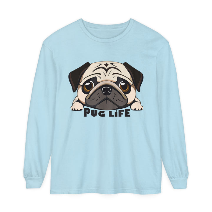 Super Cute Pug Life Comfort Colors Long Sleeved Shirt