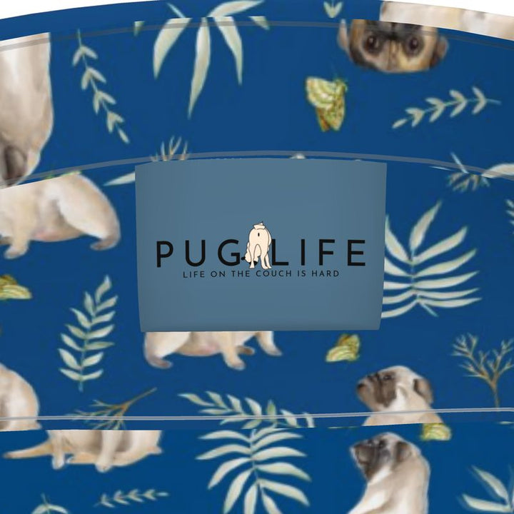 Blue Watercolor Pug Aloha Shirt