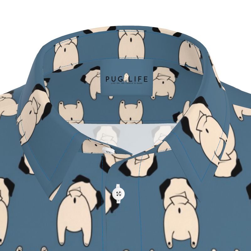 Pug Butt Aloha Shirt