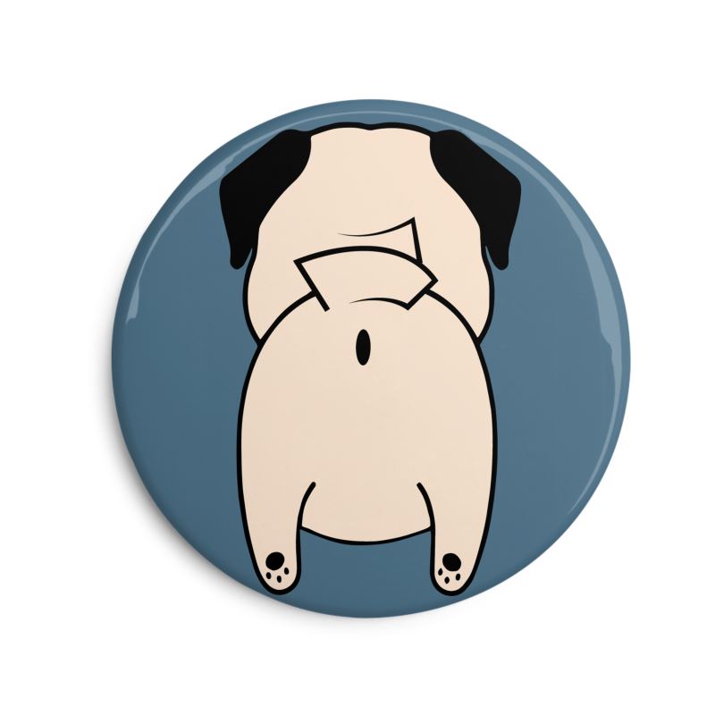 Pug Butt Magnet Set of Five