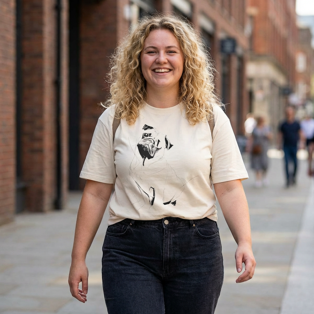 One Eyed Pug Oversized Boxy Tee