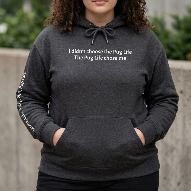 Personalized Pug Life Glitter Hoodie