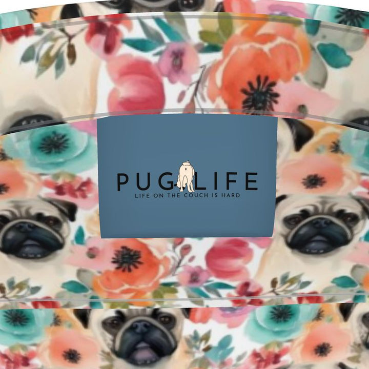 Pug Head Tropical Aloha Camp Shirt