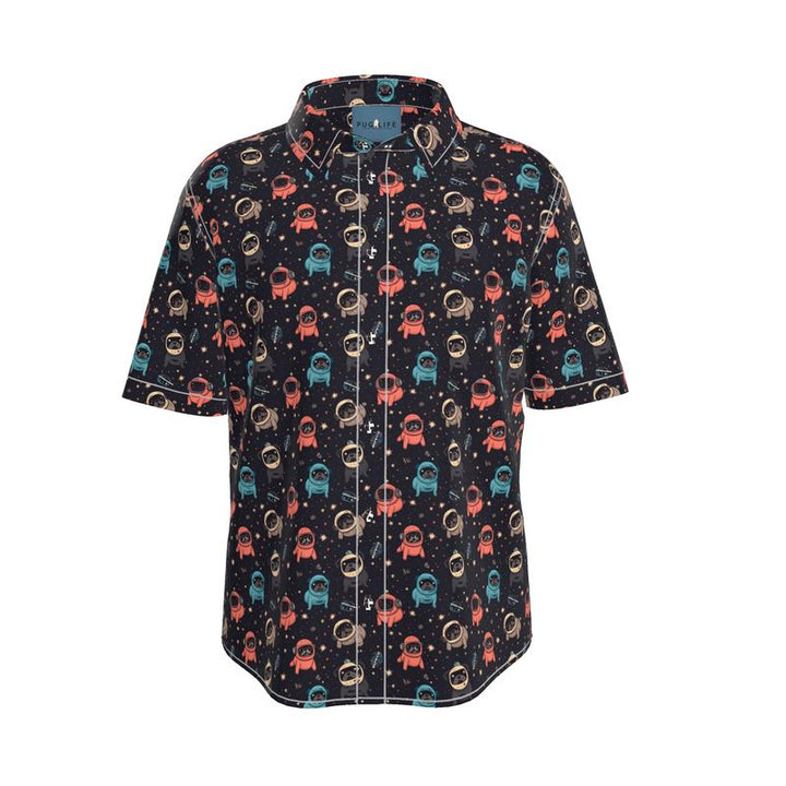 Space Pug Aloha Camp Shirt