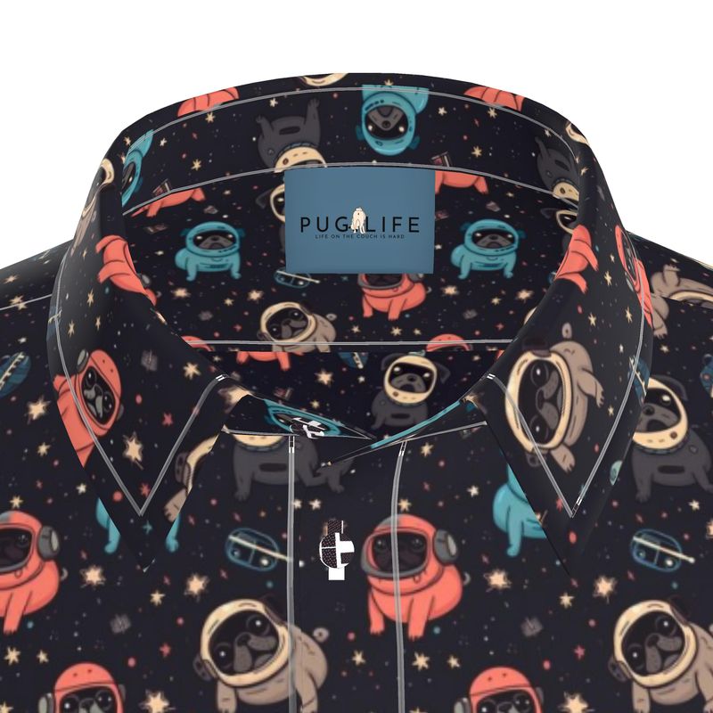 Space Pug Aloha Camp Shirt