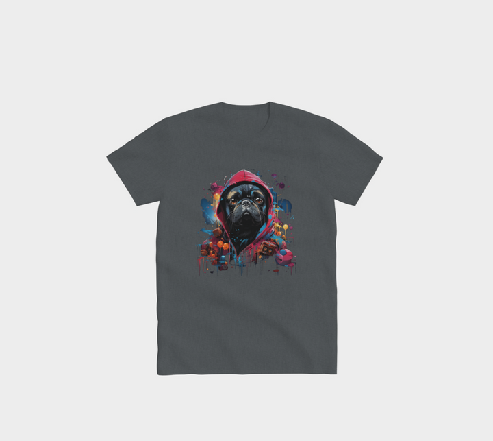 Graffiti Pug Life Seamless Body T-Shirt
