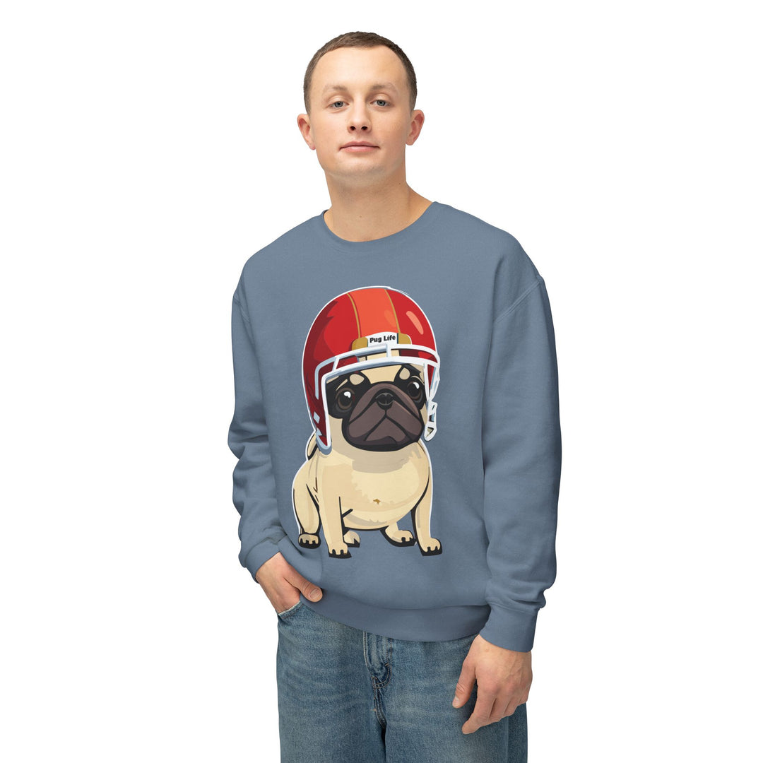 Football Pug Comfort Colors Sweatshirt