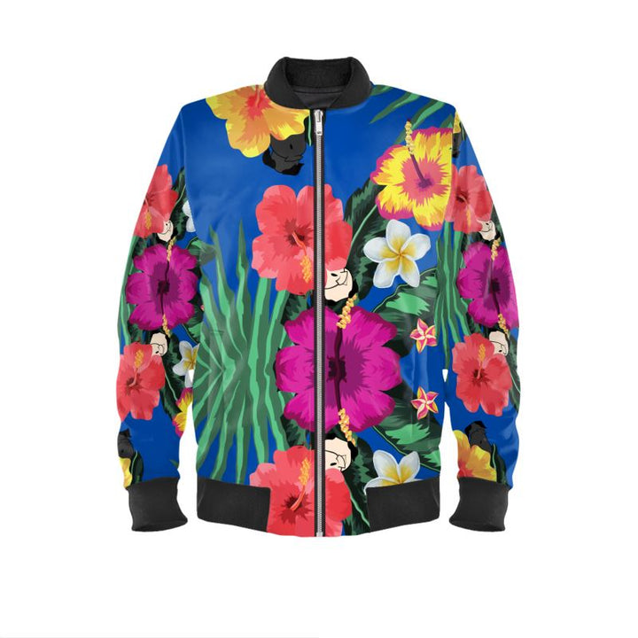 Tropical Pug Butt Bomber Jacket