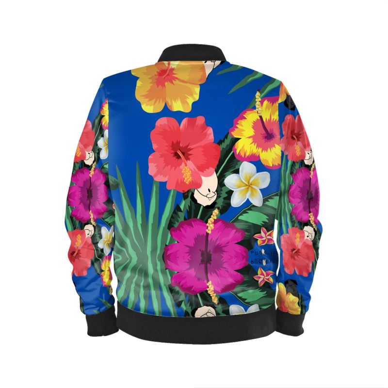 Tropical Pug Butt Bomber Jacket