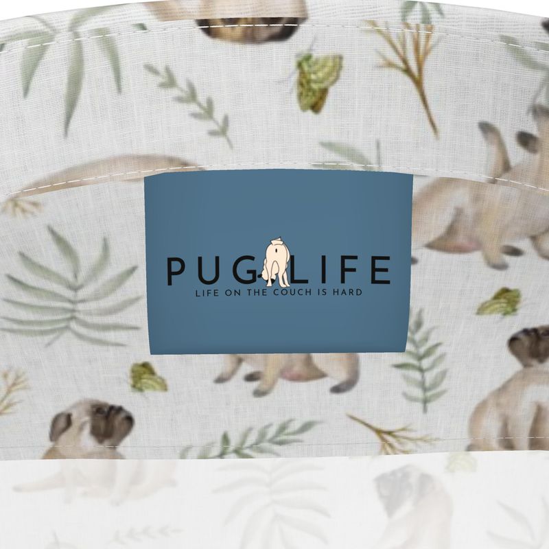 White Watercolor Pug Aloha Shirt