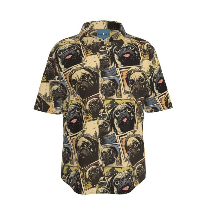 Pug Comics Aloha Shirt