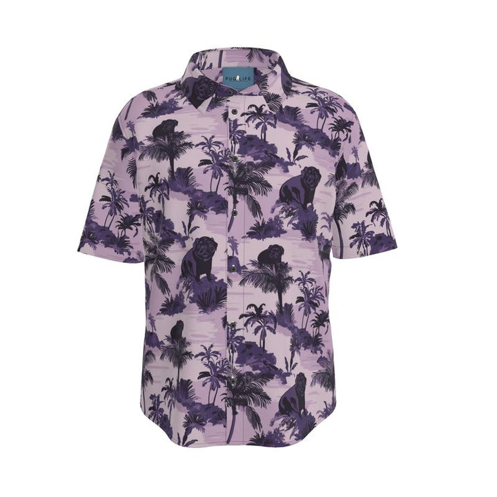 Hawaiian Gothic Pug Aloha Shirt