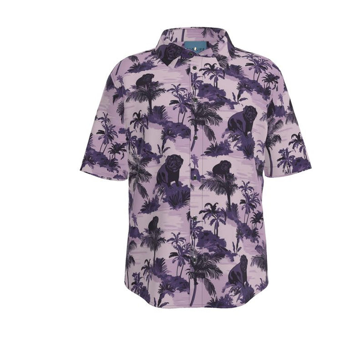 Hawaiian Gothic Pug Aloha Shirt