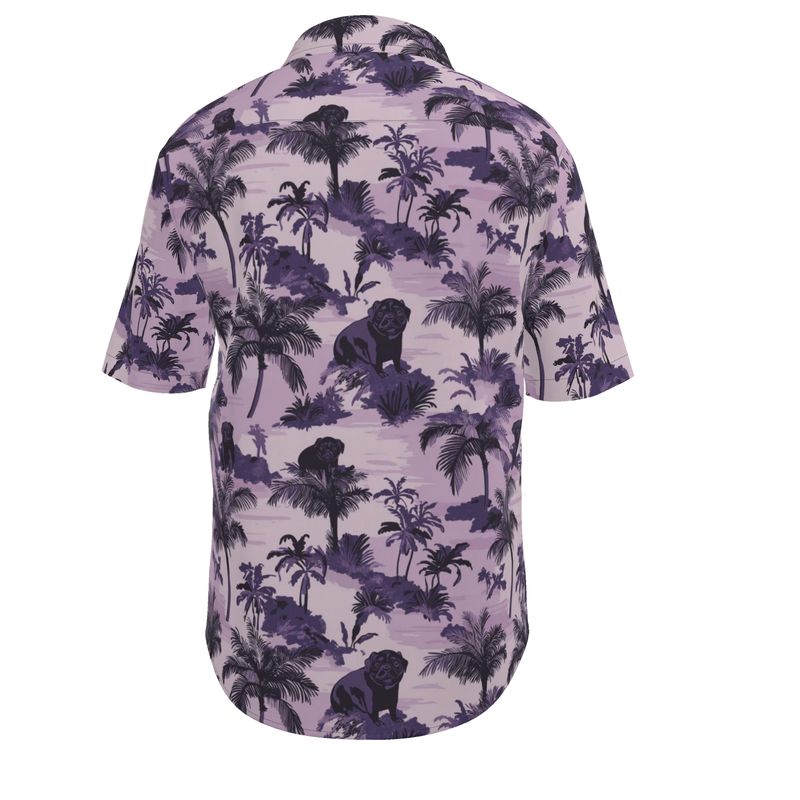 Hawaiian Gothic Pug Aloha Shirt