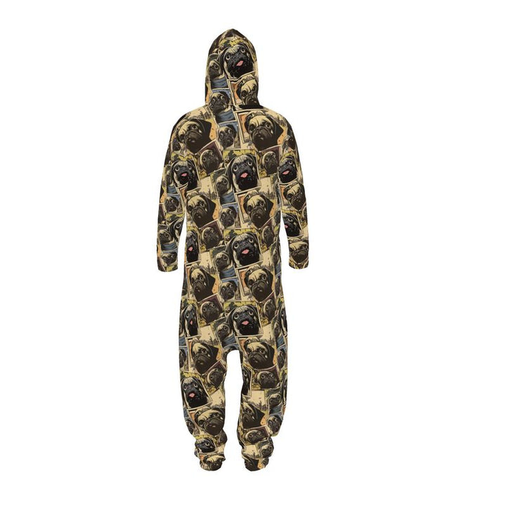 Pug Comic Adult Onesie