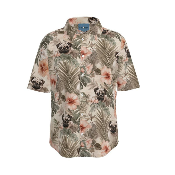 Earthen Tropical Pug Aloha Shirt