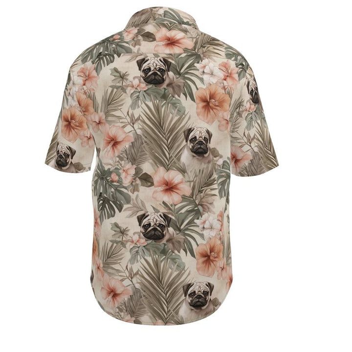 Earthen Tropical Pug Aloha Shirt