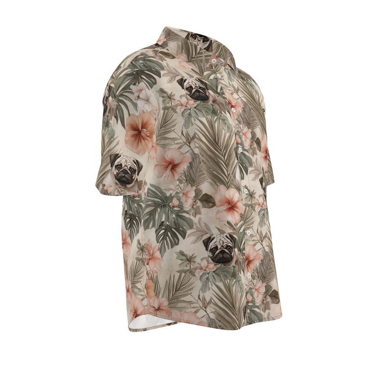 Earthen Tropical Pug Aloha Shirt