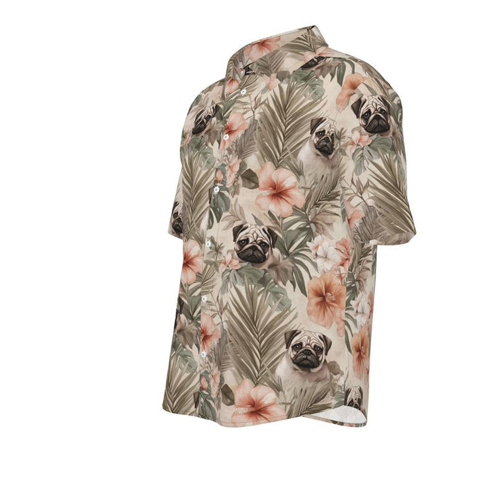 Earthen Tropical Pug Aloha Shirt