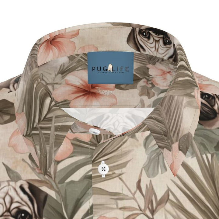 Earthen Tropical Pug Aloha Shirt