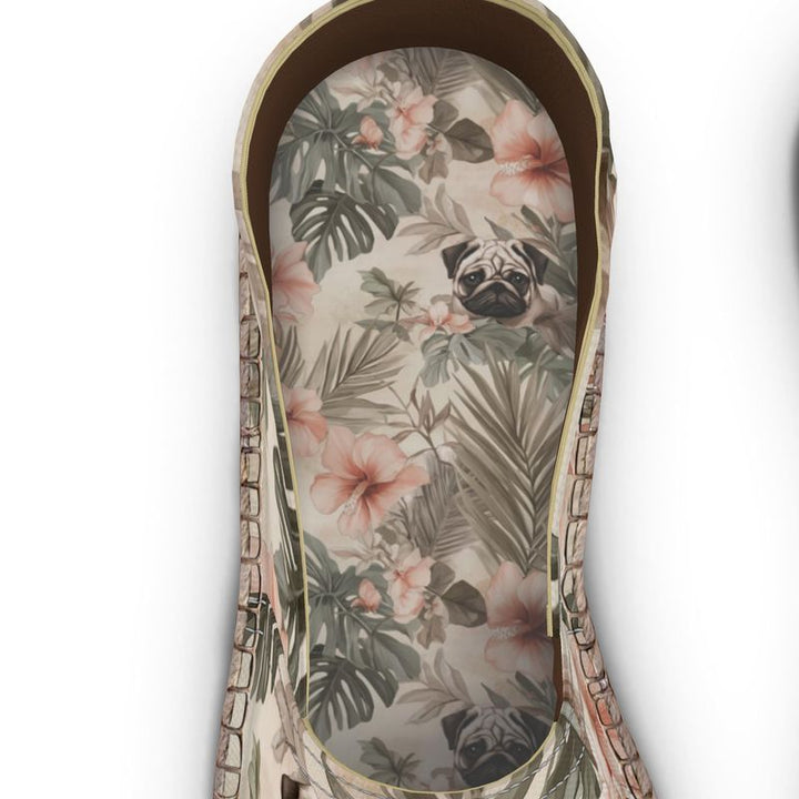 Earthen Tropical Pug Espadrilles, Unisex