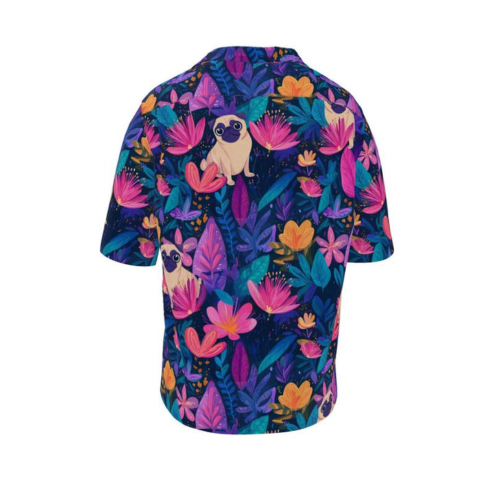 Purple Pug Haze Aloha Shirt