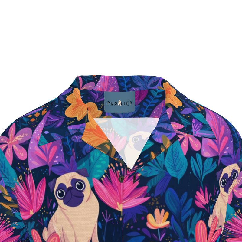 Purple Pug Haze Aloha Shirt