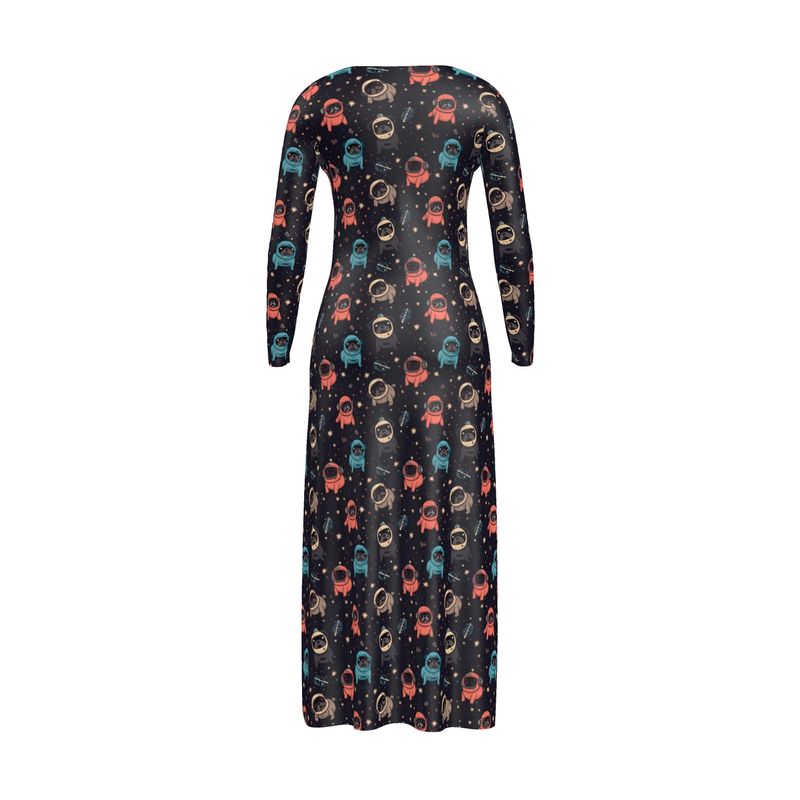 Space Pug Duster Cardigan Dress