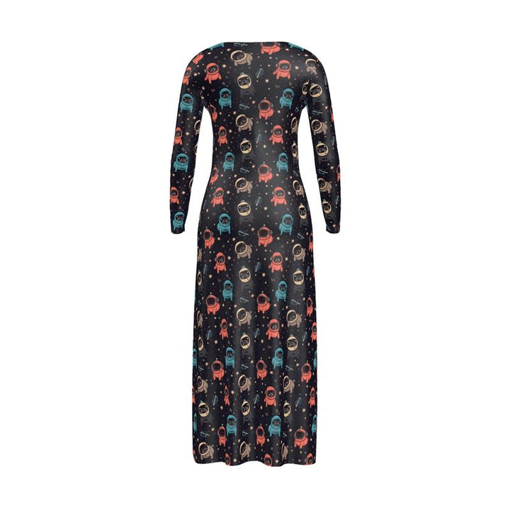 Space Pug Duster Cardigan Dress