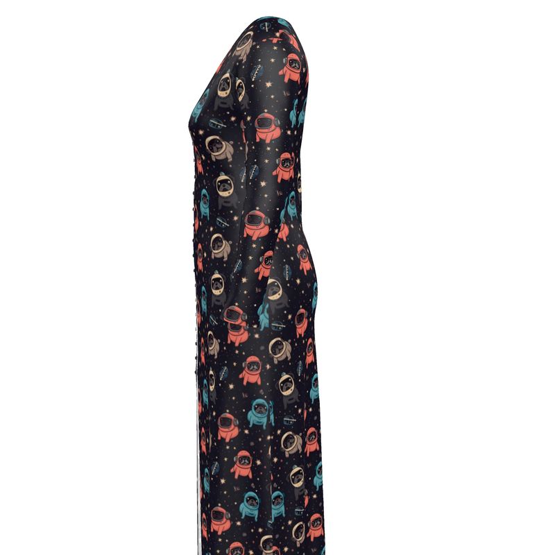 Space Pug Duster Cardigan Dress