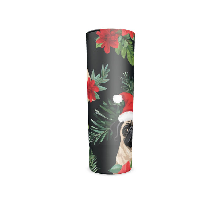 Santa Pug Highball Water Glass