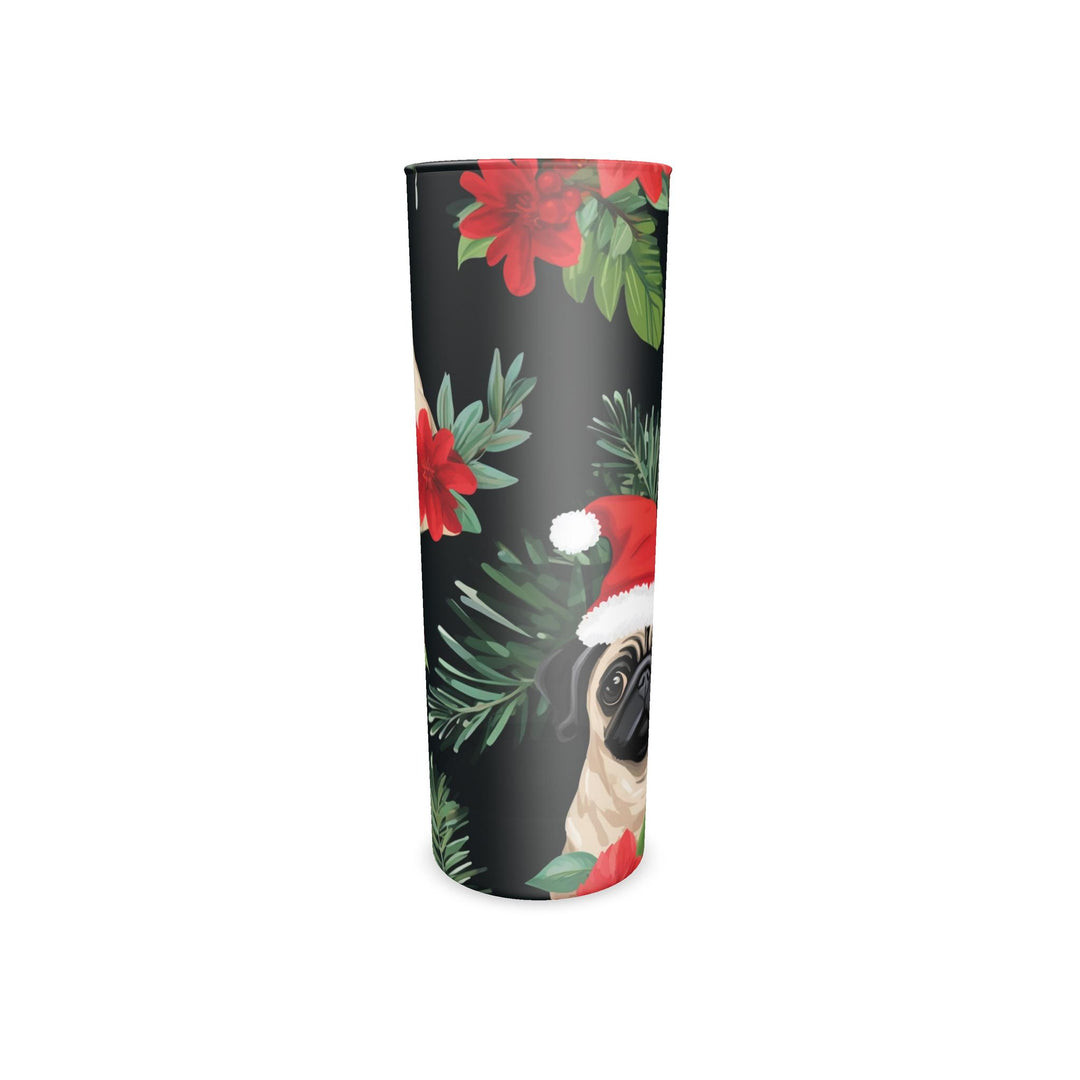 Santa Pug Highball Water Glass
