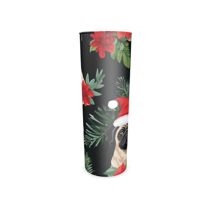 Santa Pug Highball Water Glass