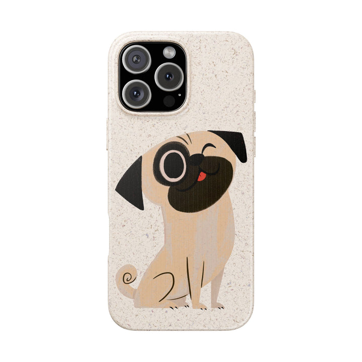 One Eyed Pug Biodegradable Phone Case