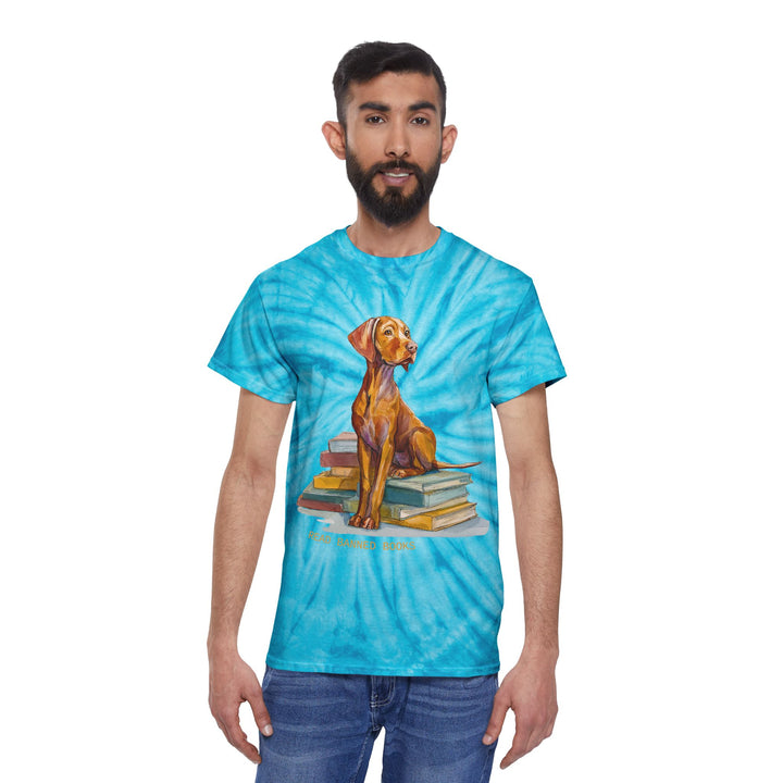 Vizsla Lover's "Read Banned Books" Tie-Die T-Shirt