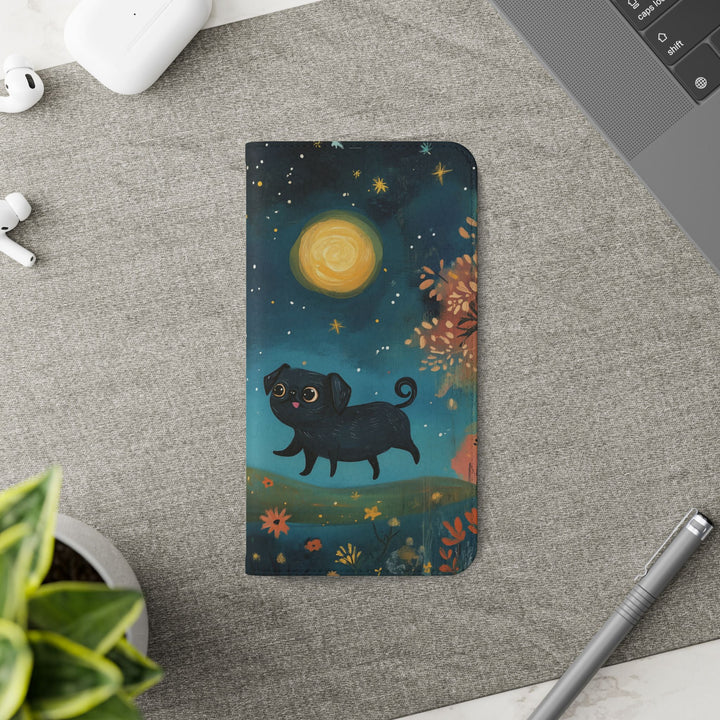 Pugs by Moonlight Flip Phone Cases