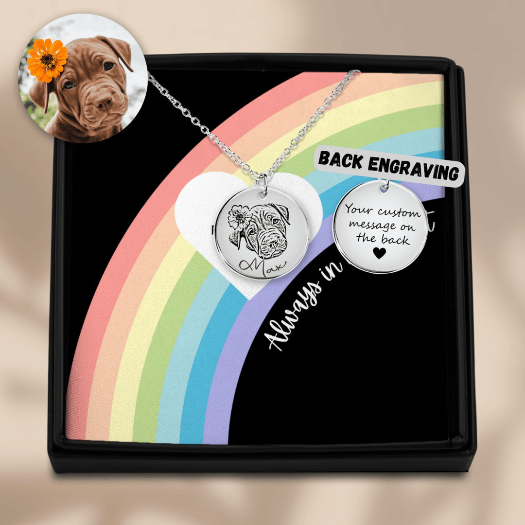 Dog Memorial Portrait Necklace