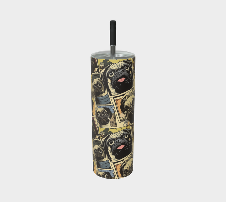 Pug Comic Tumbler