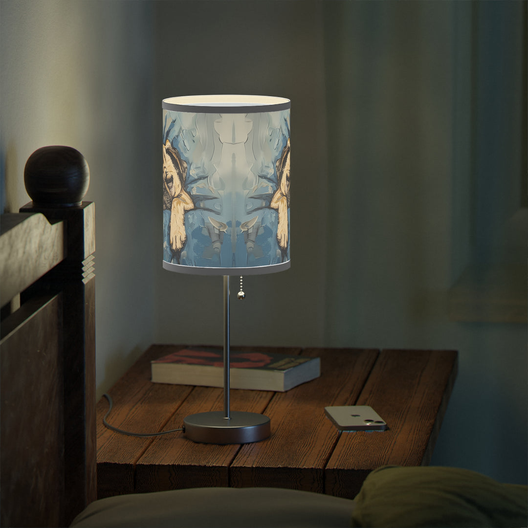 Sleeping Pug Table Lamp on Stand