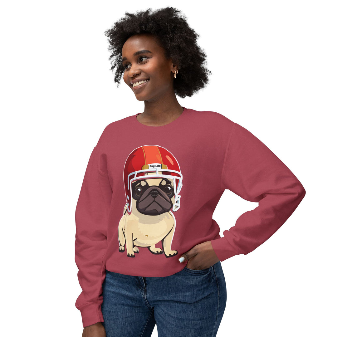 Football Pug Comfort Colors Sweatshirt