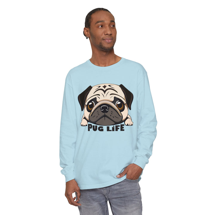 Super Cute Pug Life Comfort Colors Long Sleeved Shirt