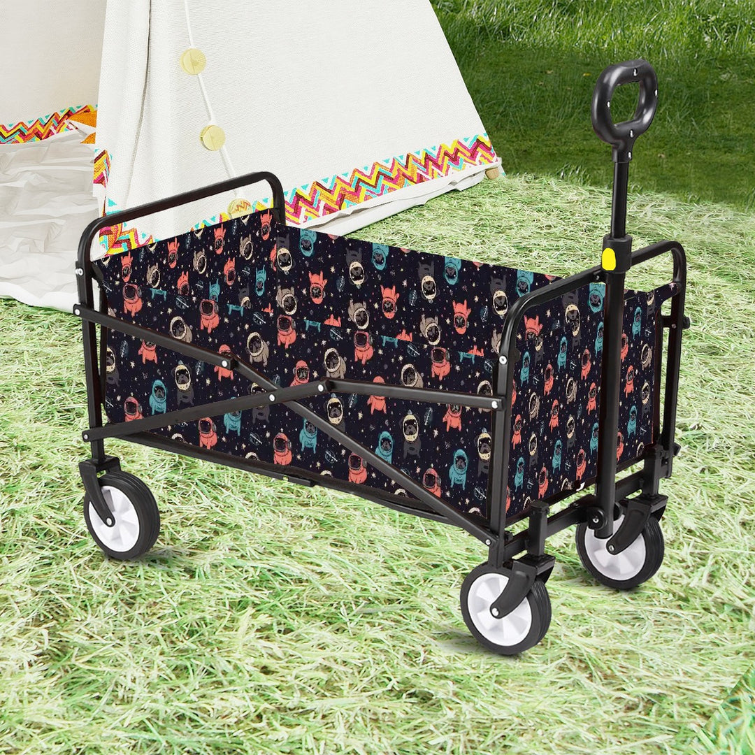 Space Pug Foldable Wagon Cart