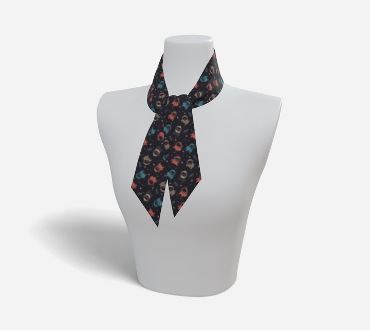 Space Pug Mulberry Silk Twilly