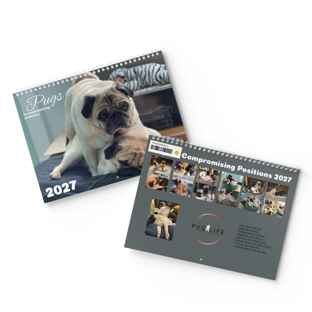 Pugs in Compromising Positions Wall Calendars 2027