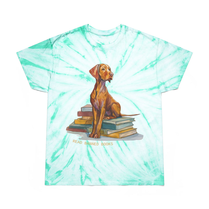 Vizsla Lover's "Read Banned Books" Tie-Die T-Shirt