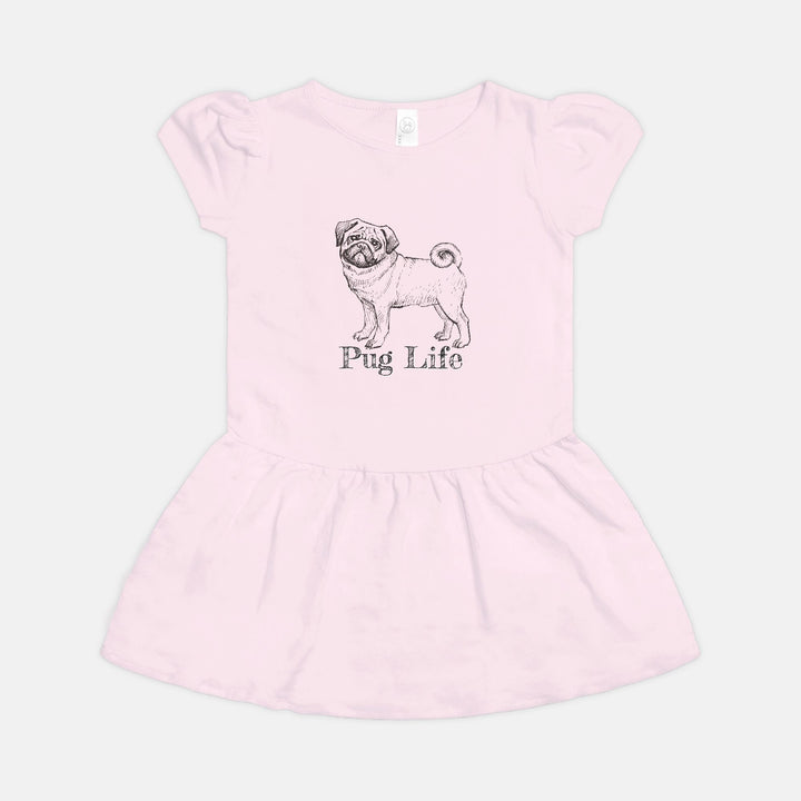 Sketchy Pug Life Toddler Dress