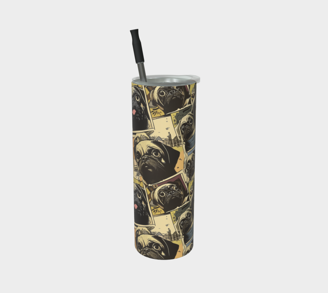 Pug Comic Tumbler