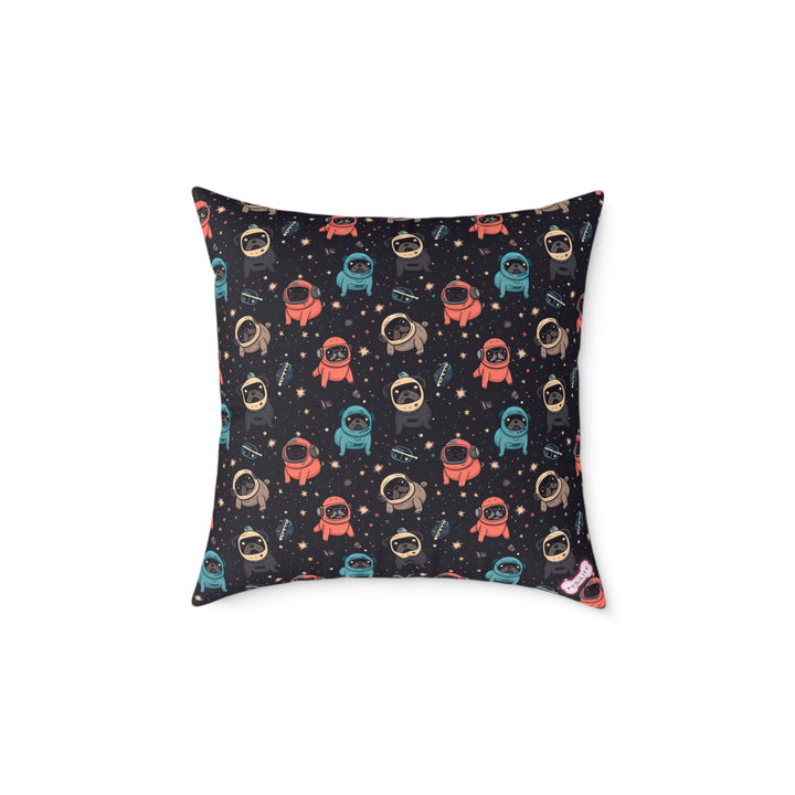 Space Pug Throw Pillows