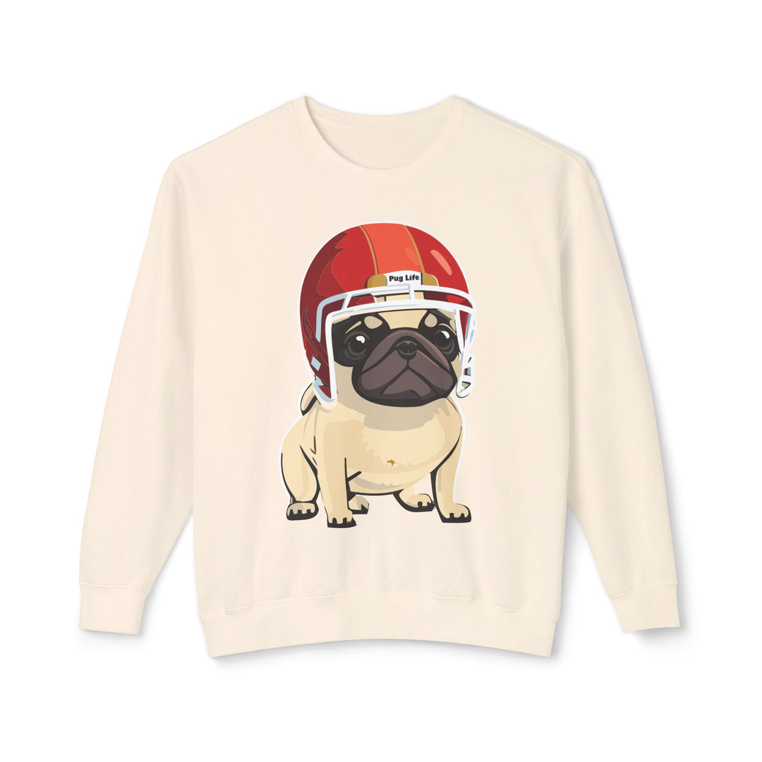 Football Pug Comfort Colors Sweatshirt